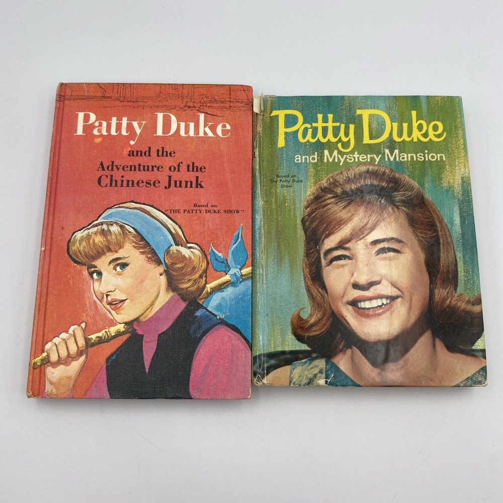 Lot of 2 Vintage Patty Duke Mystery Mansion + Chinese Junk HC 1964‎ 1966 Whitman